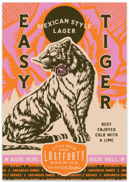 3.5"x5" Easy Tiger Sticker