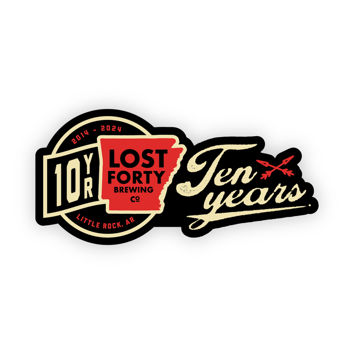 10 Year Anniversary Stickers